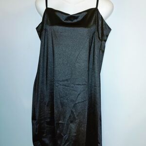 Torrid Elegant Black Satin Slip Dress